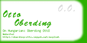 otto oberding business card